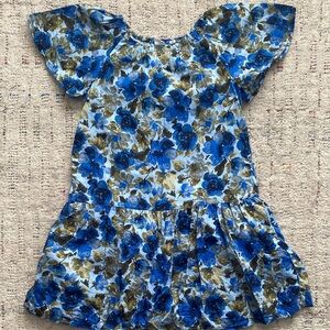 GAP Kids Blue and Green Floral Vintage style dress size XL
